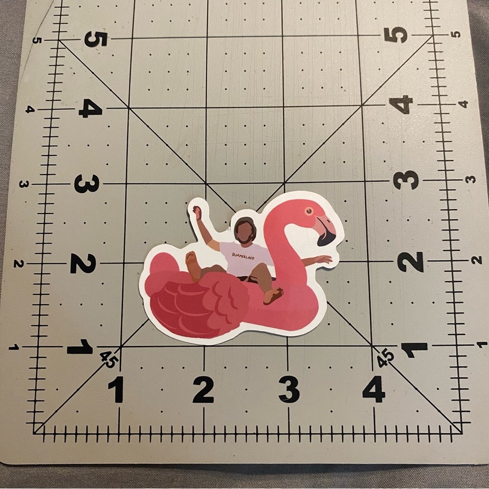 🌈20/$12🌈 Pink Flamingo Float Sticker - Picture 2 of 3